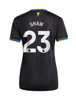 Billige Manchester United Luke Shaw #23 Tredjedrakt Dame 2025-26 Kortermet